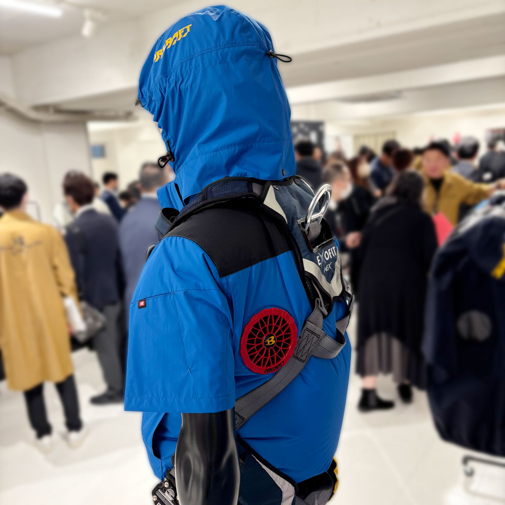 バートルAC2106ハイバックファン取付タイプ背面