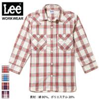 [リー] Lee LCS46007 メンズウエスタンチェック七分袖シャツ
